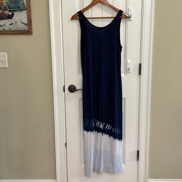 ⭐️MICHAEL STARS navy blue tie dye bottom maxi dress. S - Picture 4 of 6